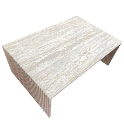 Beige Travertine Coffee Table