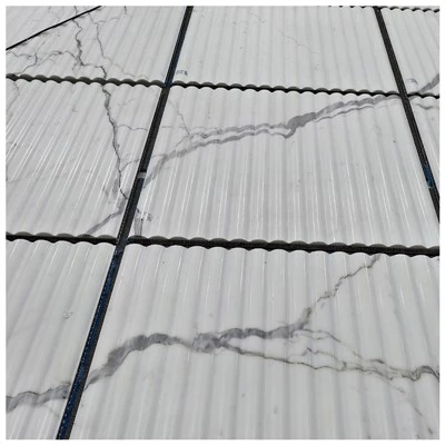 Calacatta Marble Fluted Tile