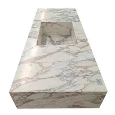 Calacatta Oro Marble Integrated Basin