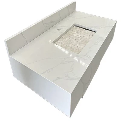 Calacatta Quartz Integrated Vanity Tops