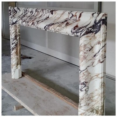 Calacatta Viola Marble Fireplace Mantel