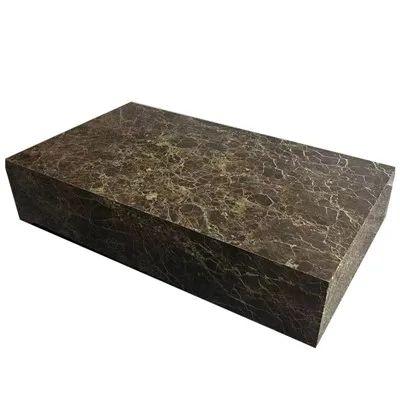 Emperador Dark Marble Plinth Coffee Tables