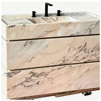 Pink Portugal Marble Bathroom Vanity