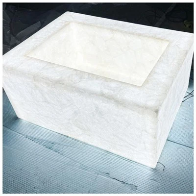 Semi Precious White Quartz Wash Basins