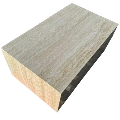 Travertine Plinth Table
