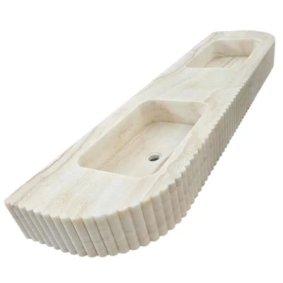 Vanilla Onyx Fluted Basins