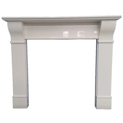 White Limestone Fireplace Surround