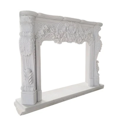 White Marble Fireplace Hearth