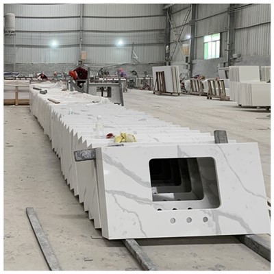 White Quartz Vanity Top